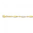 9ct-Gold-185cm-Twist-Bead-Bracelet Sale