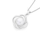Silver-Cultured-Freshwater-Pearl-Flower-Pendant Sale