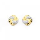 9ct-Gold-Diamond-Love-Knot-Stud-Earrings Sale