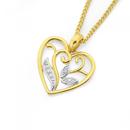 9ct-Gold-Diamond-Heart-Pendant Sale