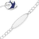 Sterling-Silver-15cm-Bluebird-Padlock-Identity-Bracelet Sale