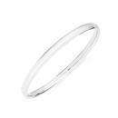 Silver-4x50mm-Solid-Childrens-Bangle Sale