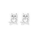 Silver-Owl-Stud-Earrings Sale