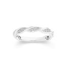 Sterling-Silver-Cubic-Zirconia-Twist-Ring-Size-O Sale