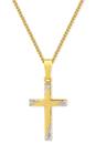 9ct-Gold-Two-Tone-Cross-Pendant Sale