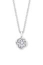 Sterling-Silver-Round-Cubic-Zirconia-Scallop-Border-Pendant Sale