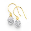 9ct-Gold-Crystal-Ball-Drop-Earrings Sale