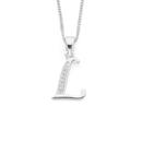 Sterling-Silver-Cubic-Zirconia-Initial-L-Pendant Sale