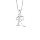 Sterling-Silver-Cubic-Zirconia-Initial-R-Pendant Sale