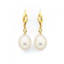 9ct-Gold-Cultured-Fresh-Water-Pearl-Drop-Earrings Sale