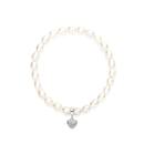 Silver-Pave-CZ-Heart-Freshwater-Pearl-Bracelet Sale