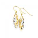 9ct-Two-Tone-Gold-Swirl-Hook-Drop-Earrings Sale