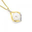 9ct-Gold-Cultured-Freshwater-Pearl-Diamond-Pendant Sale