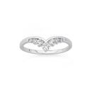 Silver-Cubic-Zirconia-V-Ring Sale