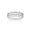 Silver-Three-Bar-with-Cubic-Zirconia-Ring Sale