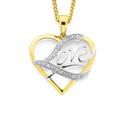 9ct-Gold-Diamond-Love-Heart-Pendant Sale