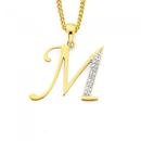 9ct-Gold-Diamond-Initial-M-Pendant Sale