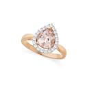 9ct-Rose-Gold-Morganite-Diamond-Ring Sale