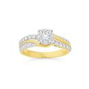 9ct-Gold-Diamond-Cluster-Ring Sale