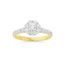 18ct-Gold-Diamond-Flower-Cluster-Ring Sale