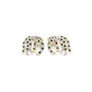 9ct-Gold-Sapphire-Diamond-Leopard-Stud-Earrings Sale