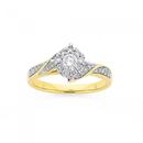 9ct-Gold-Diamond-Cluster-Ring Sale