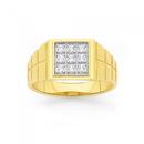 9ct-Gold-CZ-Square-Gents-Ring Sale