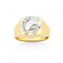 9ct-Yellow-White-Gold-Diamond-Set-Gents-Ring Sale