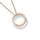 9ct-Two-Tone-Gold-Diamond-Double-Circle-Pendant Sale