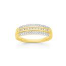 9ct-Gold-Diamond-Three-Row-Dress-Band Sale