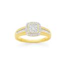 9ct-Gold-Diamond-Cushion-Shoulder-Set-Ring Sale