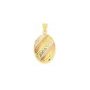 9ct-Tri-Tone-Gold-Oval-Pendant Sale