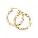 9ct-Two-Tone-Gold-20mm-Hoop-Earrings Sale