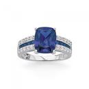 Silver-Tanzanite-CZ-Fancy-Ring Sale