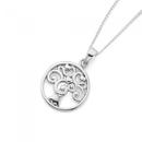 Silver-Tree-in-Circle-Pendant Sale