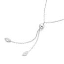 Silver-Marquise-CZ-Ball-Lariat-Necklet Sale