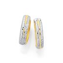 9ct-Gold-Two-Tone-10mm-Huggie-Earrings Sale