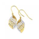 9ct-Two-Tone-Gold-Double-Wave-Hook-Drop-Earrings Sale