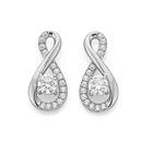 Silver-CZ-Infinity-Stud-Earrings Sale