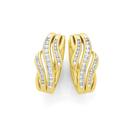 9ct-Gold-Diamond-Huggie-Earrings Sale