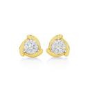 9ct-Gold-Diamond-Love-Knot-Stud-Earrings Sale