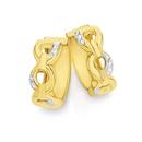 9ct-Two-Tone-Gold-Chain-Link-Front-Huggie-Earrings Sale
