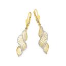 9ct-Two-Tone-Gold-Flame-Leverback-Drop-Earrings Sale