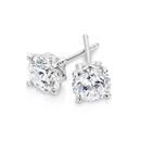 Silver-6mm-CZ-Claw-Set-Stud-Earrings Sale