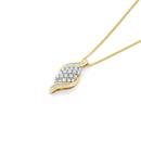 9ct-Gold-Diamond-Cluster-Fancy-Slider-Pendant Sale