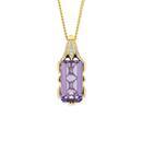 9ct-Gold-Amethyst-Diamond-Enhancer-Pendant Sale