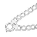 Silver-205cm-Open-Double-Curb-Boltring-Bracelet Sale