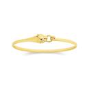 9ct-Two-Tone-Gold-60mm-Panther-Hook-Oval-Bangle Sale