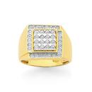 9ct-Gold-Diamond-Gents-Ring Sale