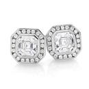 Silver-Cubic-Zirconia-Oval-Taper-Hoop-Earrings Sale